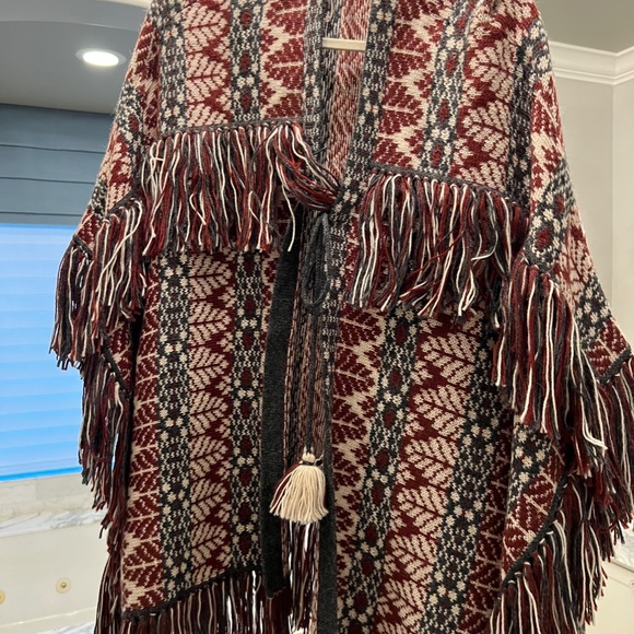 Johnny Was Meridia Fringed Sold Out Poncho Luxe Bohemian - Picture 7 of 16